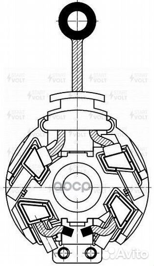 Узел щеточный стартера для а/м Toyota Camry (01