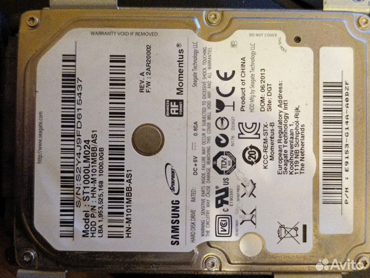 Hdd 2.5 Samsung 1tb