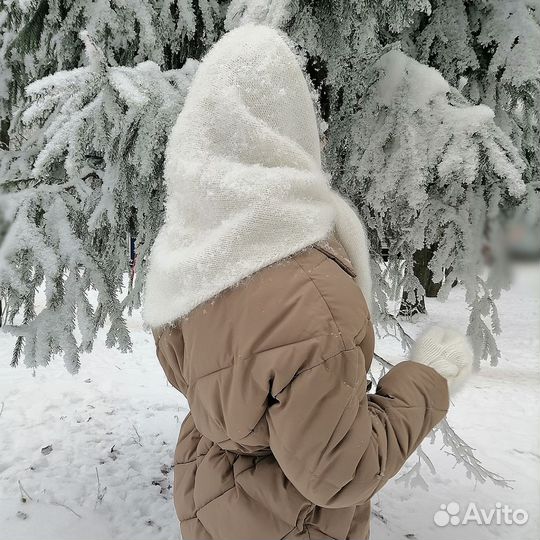 Платок из пуха норки новый