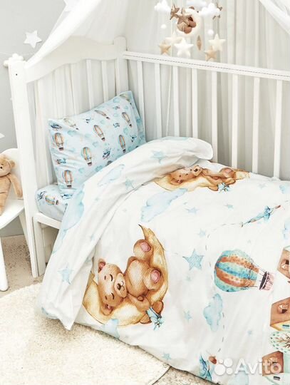Постельное белье в кроватку для новорожденного