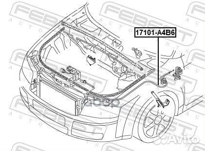 Трос капота audi A4 (B6) 17101-A4B6 17101-A4B6