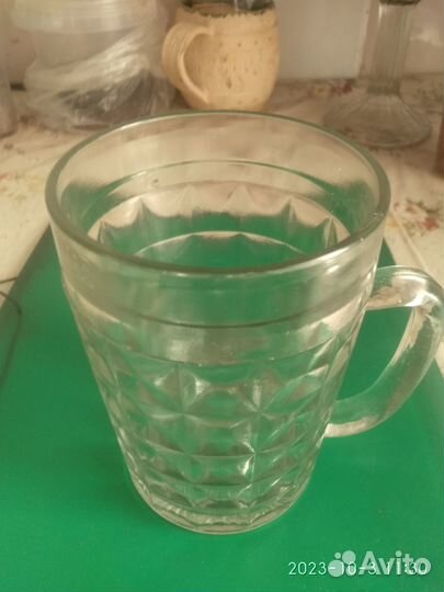 Кружка пивная 0,5 л. 14 граней. Клеймо саз. СССР