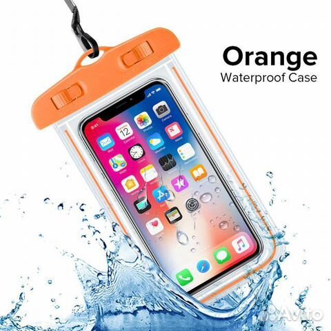Водонепроницаемый чехол для телефона (Оранжевый)