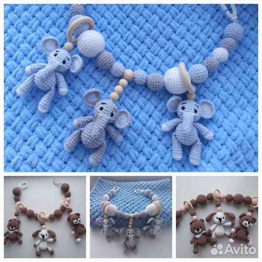 Вязаные пледы и игрушки ручной работы