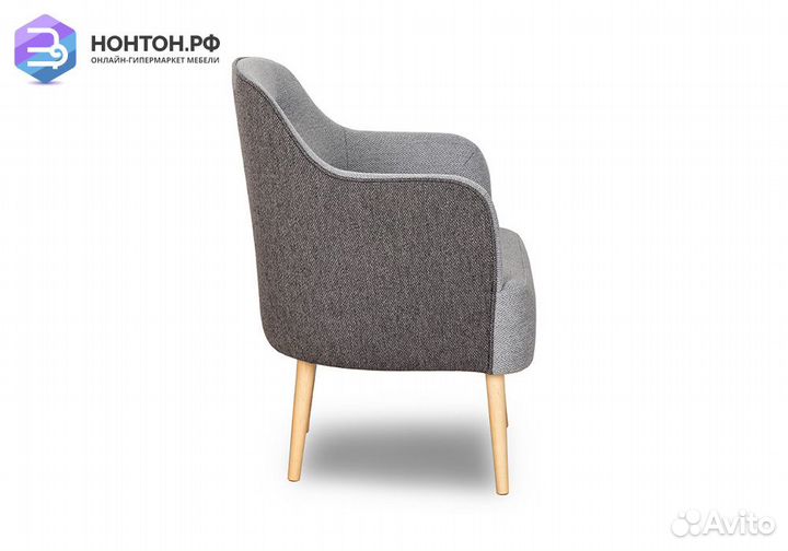 Кресло Алекса серое / темно-серое
