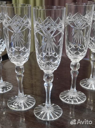 Хрустальные фужеры, рюмки,Калининские бокалы