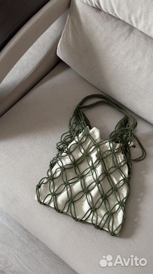 Хлопковые авоськи с джинсовым мешочком