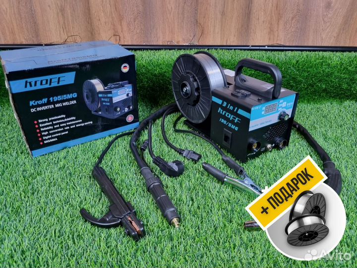 Полуавтомат Сварочный kroff 195/5 MG с проволокой