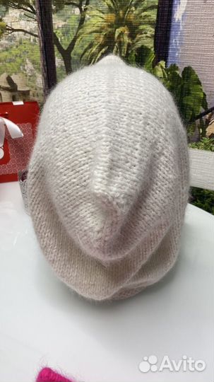 Капор женский пух норки с пайетками