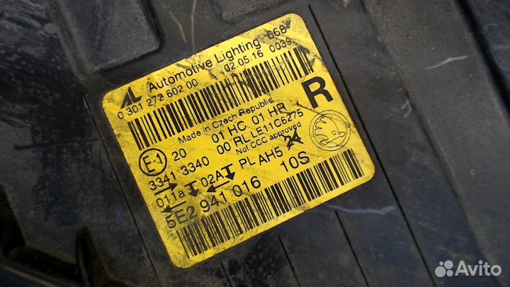 Фара (передняя) Skoda Octavia (A7), 2016