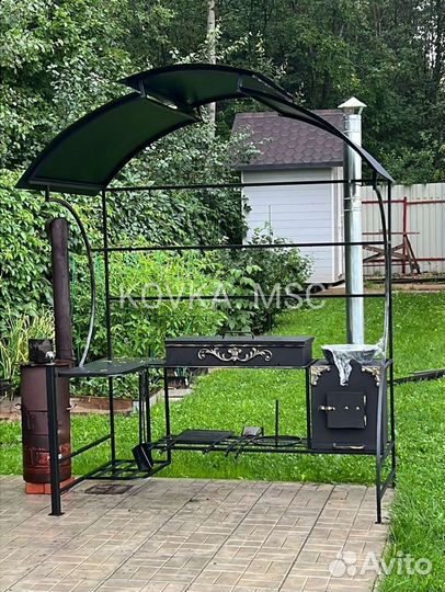 Мангал с крышей