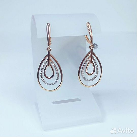 Серьги золото