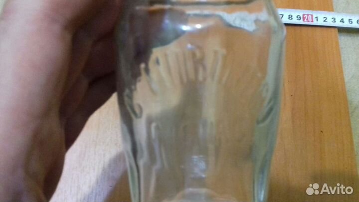 Бутылка стеклянная старинная 1920г