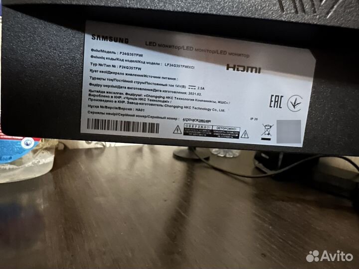 Монитор samsung odyssey g3 144гц 24'