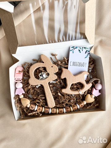 Держатель для соски, подарок на выписку