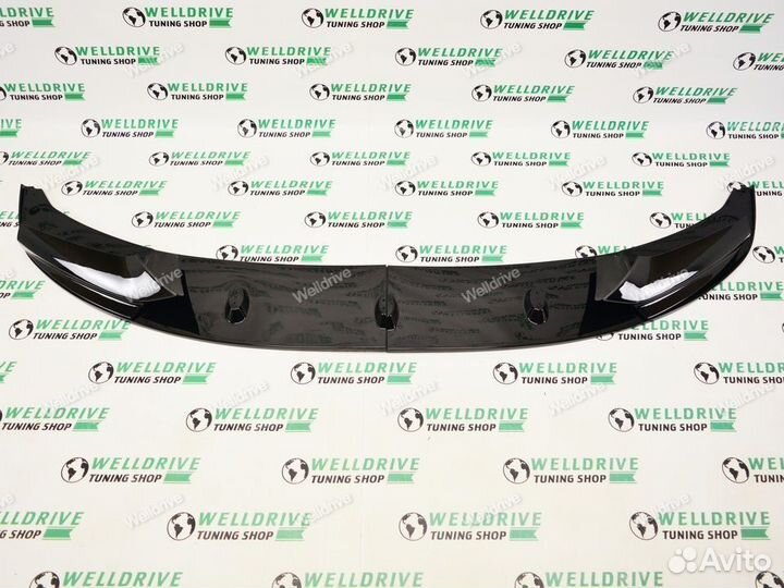 Губа передняя BMW 5 F10 M-Performance черная