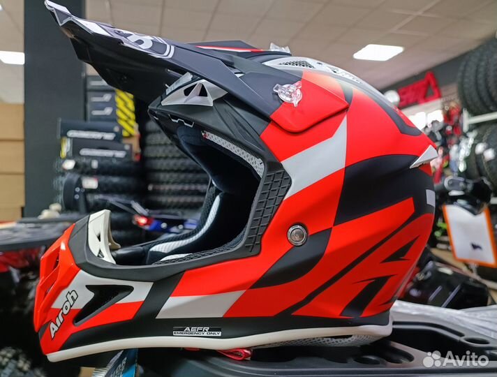 Шлем кроссовый airoh Aviator ACE Trick Оранжевый