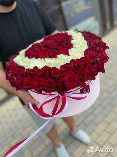 201 роза Сердце Доставка Розы Цветы