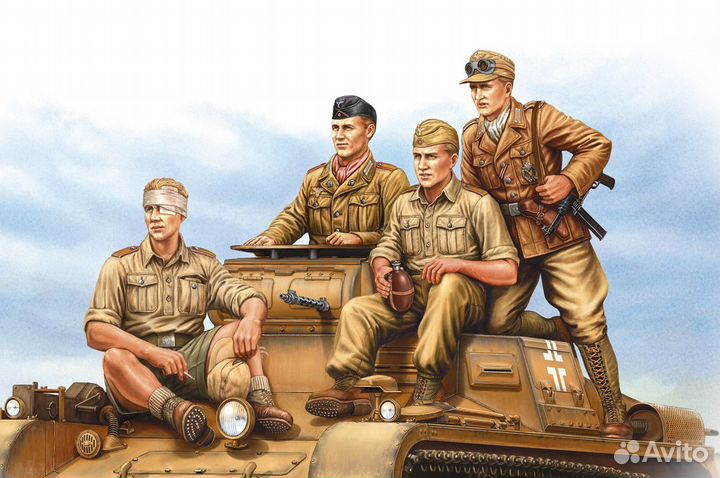 84409 German Tropical Panzer Crew 1/35
