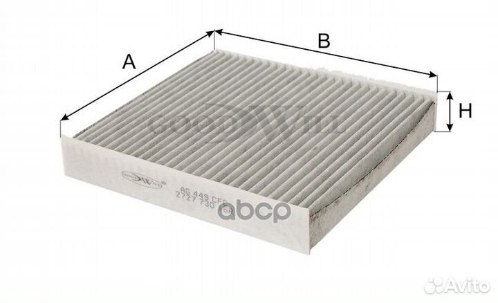 Фильтр салона угольный renault LoganII, Sandero