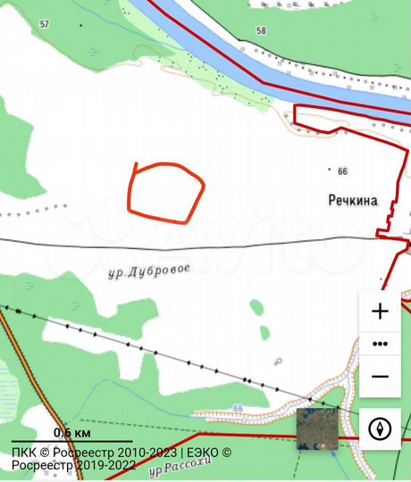 Участок 6,6 га (СНТ, ДНП)