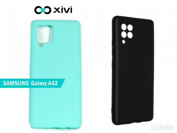 Чехол силиконовый на Samsung A42 новый