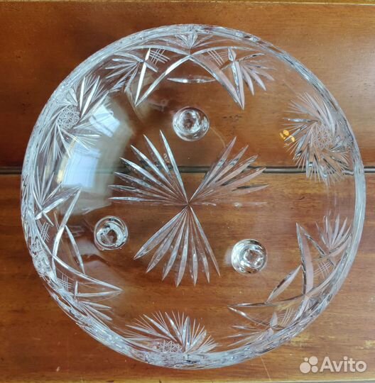 Ваза для фруктов Хрусталь ГДР 1960-е гг