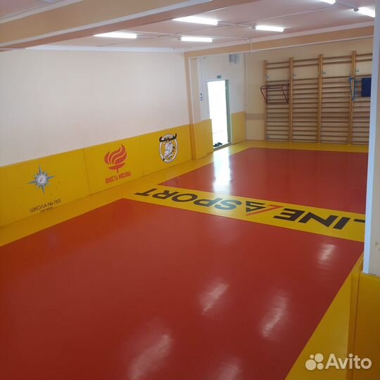 Борцовский ковер 6х6 трехцветный