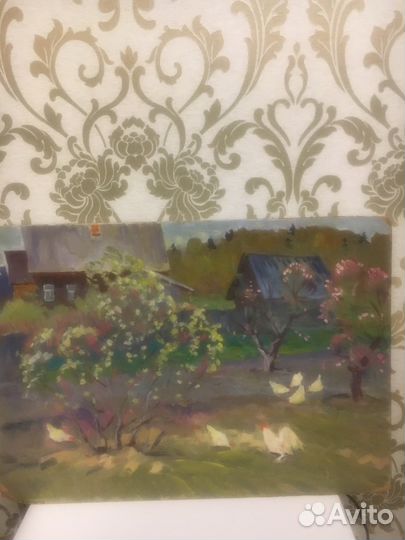 Картина кар / масло 60-е гг. Семячкин П.С. 70х50