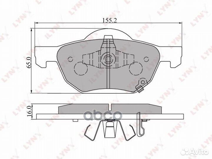 Колодки тормозные дисковые перед BD3413 LYN