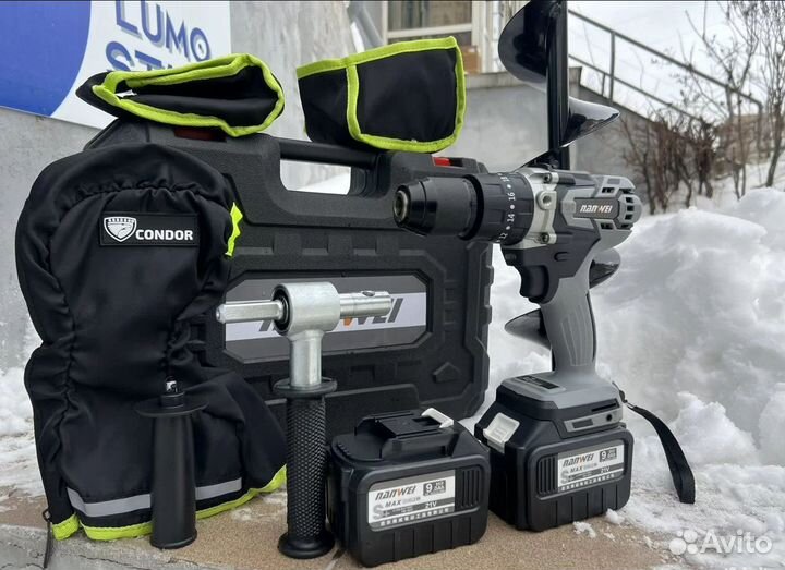 Шуруповерт для ледобура комплект. Новый. Гарантия