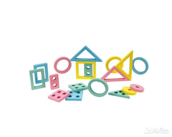 Развивающие игрушки Сортер, поезд из дерева новый