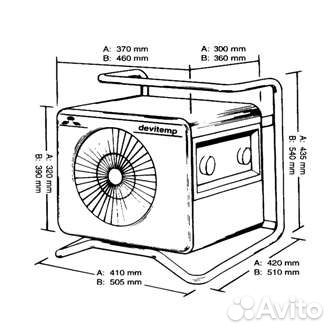 Обогреватель. Тепловая пушка Devitemp, Дания, 3кВт