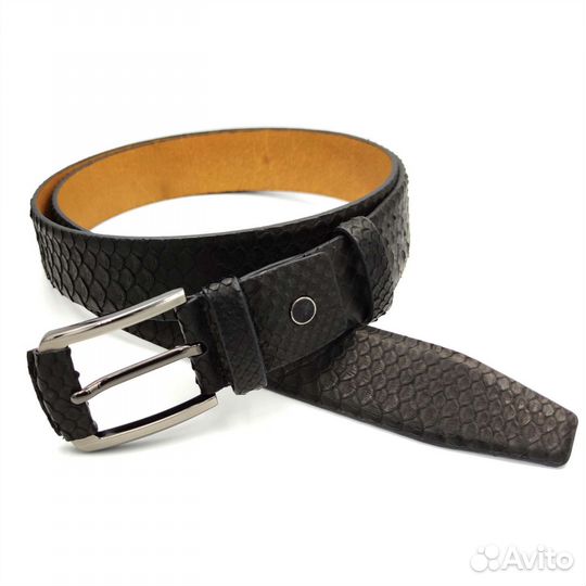 Ремень из натуральной кожи питона и страуса