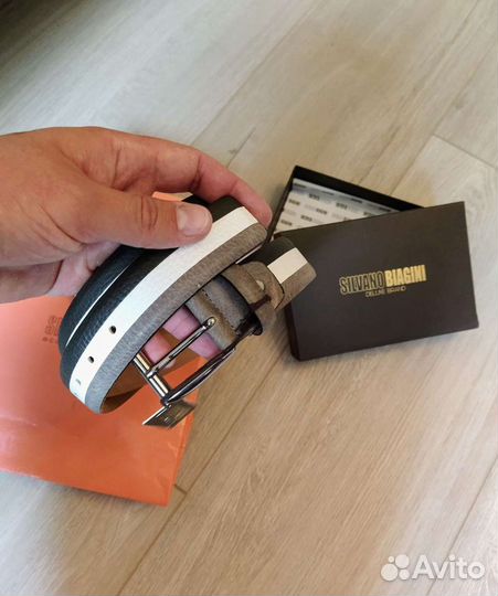 Новый Ремень silvano biagini кожаный мужской, ориг