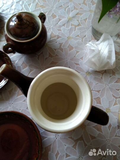 Чайный сервиз зик, Майолика, декор, СССР, антиквар