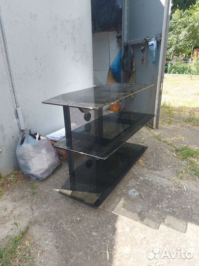 Тумба под телевизор бу стеклянная