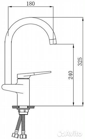 Смеситель для кухни новый SL121W-017F