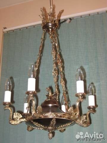 Продается комплект бра с люстрой (бронза)