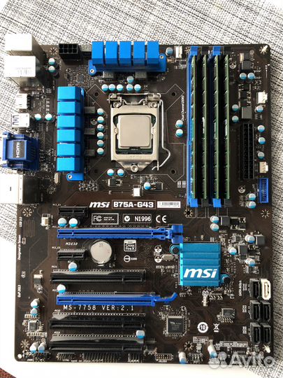 Материнская плата Msi B75A-G43 (LGA 1155)