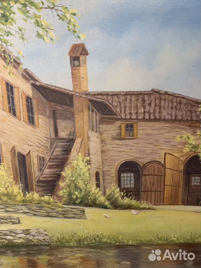 Крупная Картина Маслом на Холсте. Усадьба