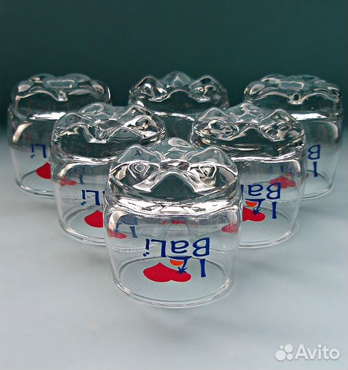 Сувенирные стопки с острова Бали, набор 6 шт