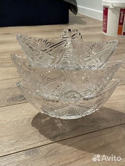 Салатница конфетница хрусталь СССР