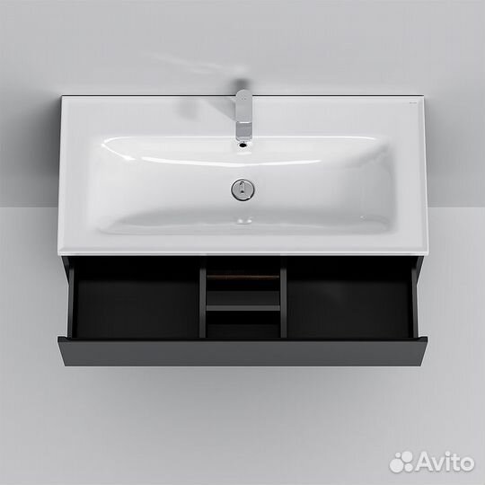 Тумба под раковину AM.PM X-Joy 100 M85afhx1002BM подвесная Черная матовая