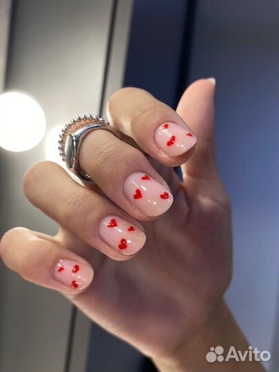 Маникюр гель лак наращивание