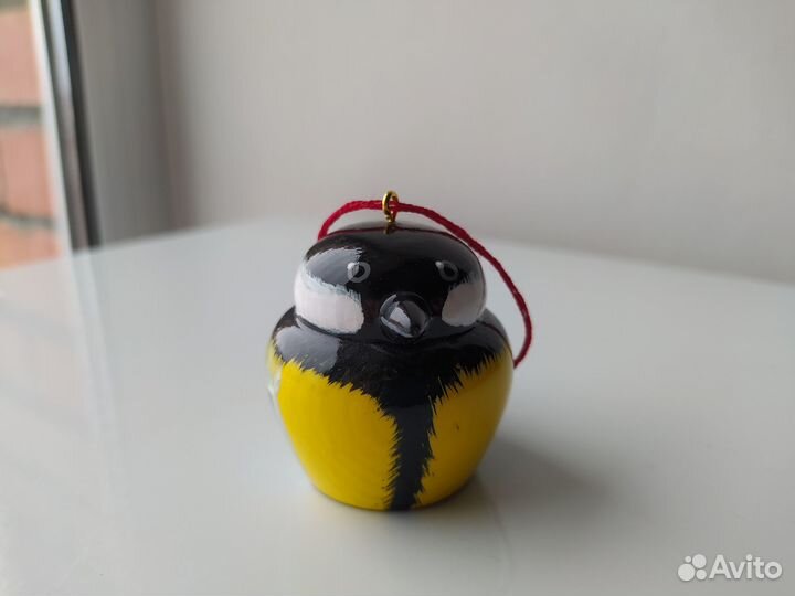 Синица статуэтка игрушка новогодняя