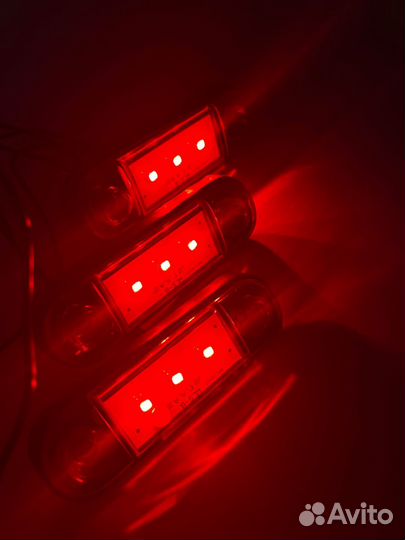 Фонари габаритные красные маркерные LED (3 диода)