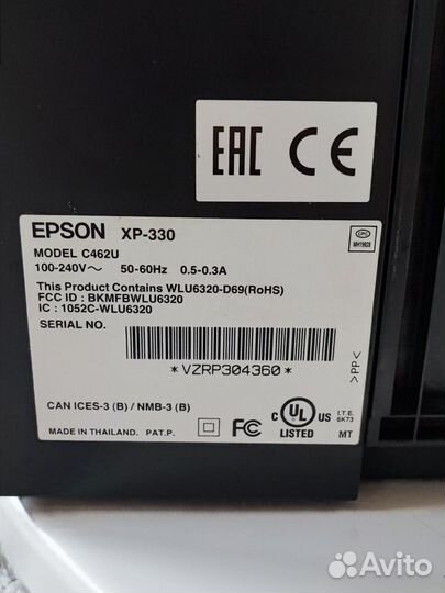 Мфу Epson xp330 на запчасти