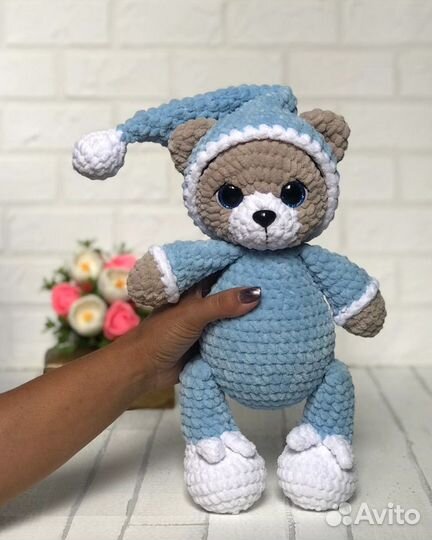 Мишка плюшевый ручной работы