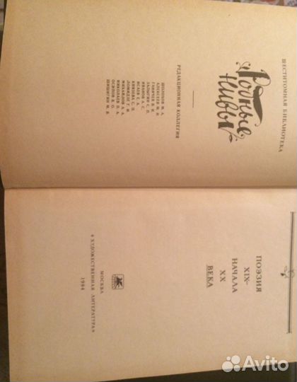 Книга из серии «Родные нивы». Поэзия 19-20 векс